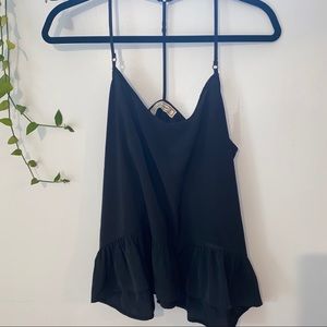 Abercrombie and Fitch black peplum tank